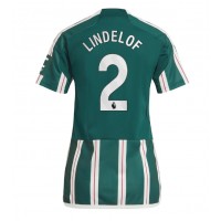 Camisa de time de futebol Manchester United Victor Lindelof #2 Replicas 2º Equipamento Feminina 2023-24 Manga Curta